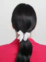 Белый резинки для волос, бант, 2 штуки