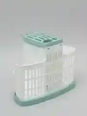 Зеленый органайзер, подставка для кухонных приборов, ножей, ложек, вилок
