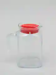Кувшин графин стеклянный для воды с крышкой, 0,6 л