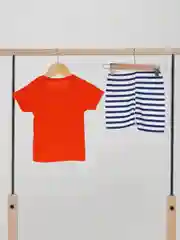 Красный комплект для мальчика: футболка и шорты, детский