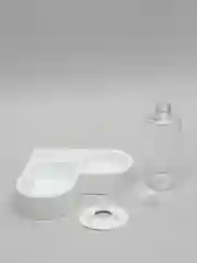 Белый миска угловая для домашних животных
