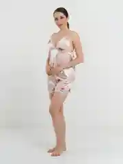 Розовый пижама женская, топ и шорты