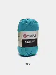 Бирюзовый пряжа YarnArt Macrame, шнур полиэфирный для вязания и макраме, полиэстер, 90 г, 130 м, 2мм