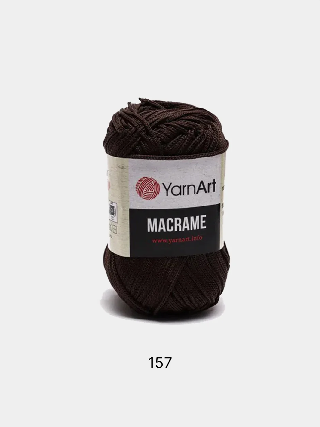 Коричневый пряжа YarnArt Macrame, шнур полиэфирный для вязания и макраме, полиэстер, 90 г, 130 м, 2мм