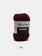 Багровый пряжа YarnArt Macrame, шнур полиэфирный для вязания и макраме, полиэстер, 90 г, 130 м, 2мм