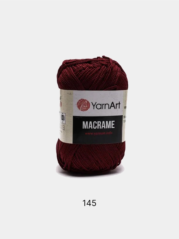 Пряжа YarnArt Macrame, шнур полиэфирный для вязания и макраме, полиэстер, 90 г, 130 м, 2мм