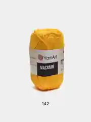 Желтый пряжа YarnArt Macrame, шнур полиэфирный для вязания и макраме, полиэстер, 90 г, 130 м, 2мм