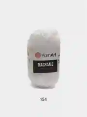 Белый пряжа YarnArt Macrame, шнур полиэфирный для вязания и макраме, полиэстер, 90 г, 130 м, 2мм