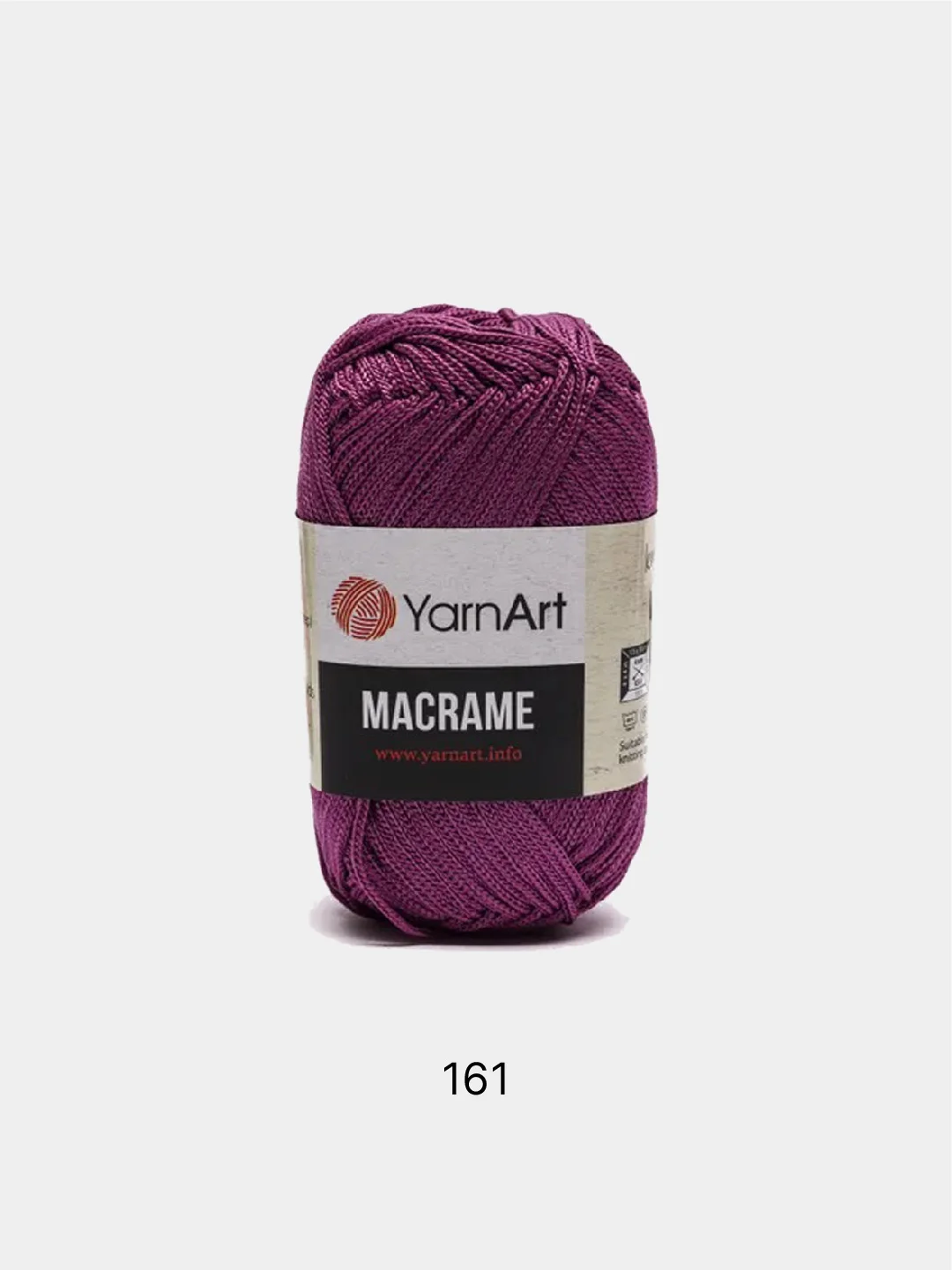 Пурпурный пряжа YarnArt Macrame, шнур полиэфирный для вязания и макраме, полиэстер, 90 г, 130 м, 2мм