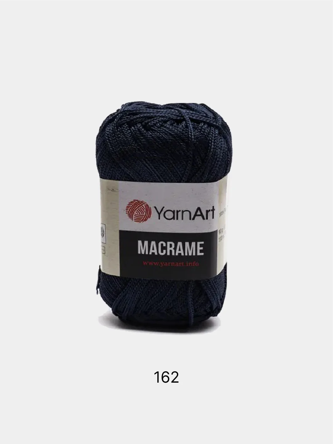 Темно-синий пряжа YarnArt Macrame, шнур полиэфирный для вязания и макраме, полиэстер, 90 г, 130 м, 2мм