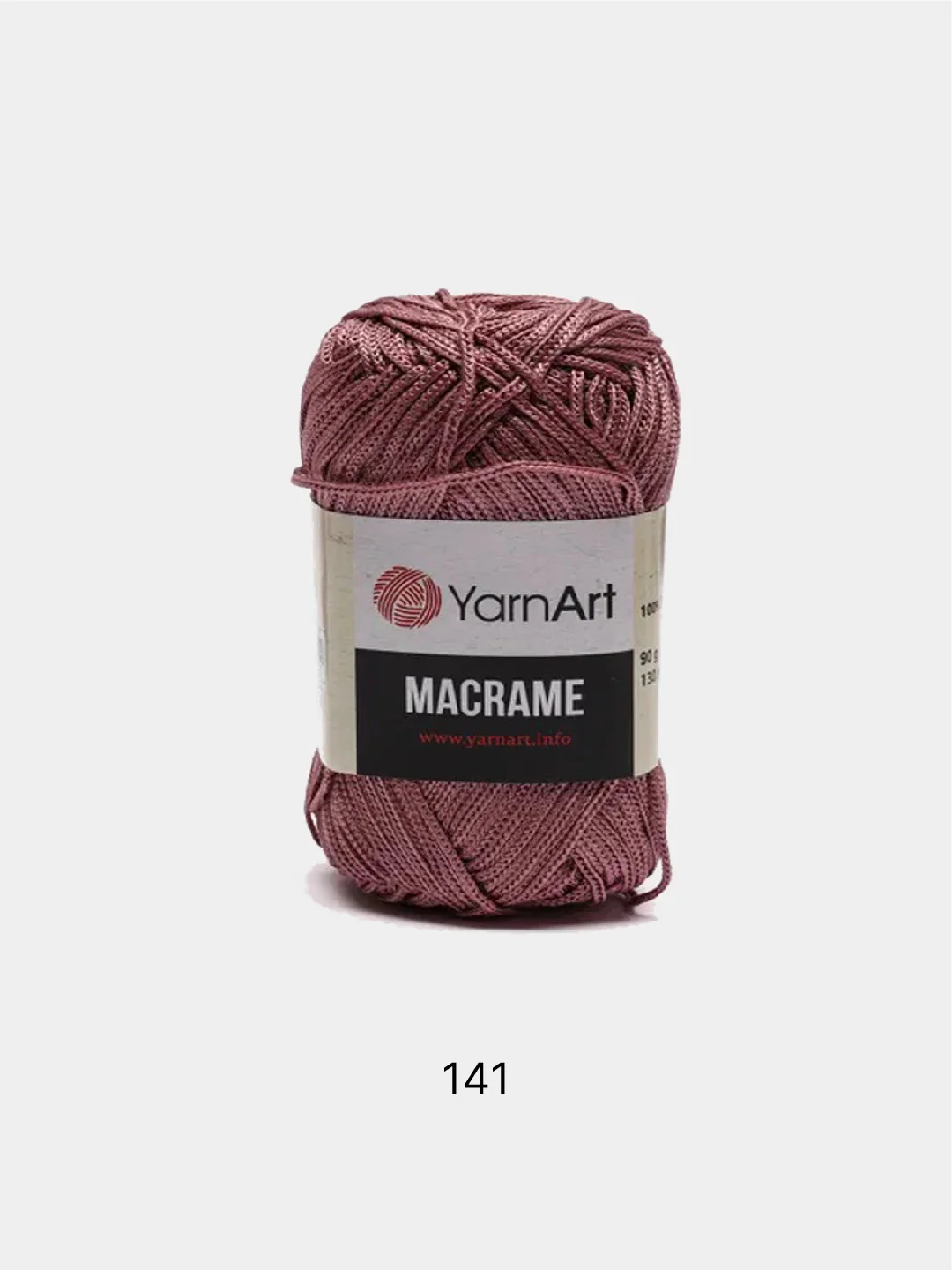 Конфетный пряжа YarnArt Macrame, шнур полиэфирный для вязания и макраме, полиэстер, 90 г, 130 м, 2мм
