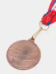 Бронзовый медаль призовая на ленте триколор, металл, 1-2-3 место, золото, серебро, бронза, 4 см