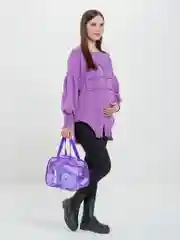 Сумка в роддом 32*23*17 сиреневая тонированная