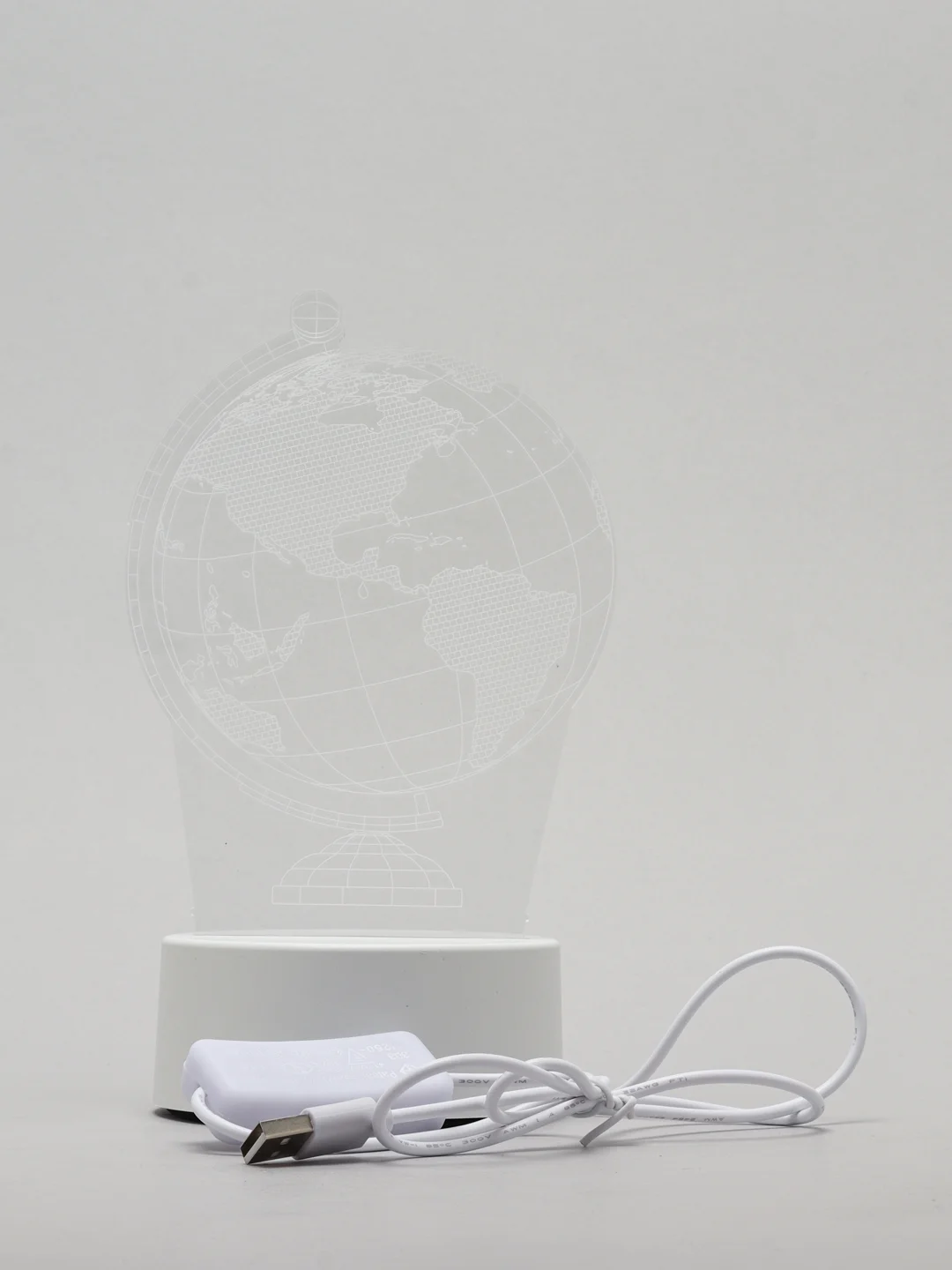 Бежевый меланж светодиодный ночник, USB, с выключателем