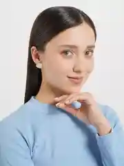 Кремовый серьги женские с кристаллами