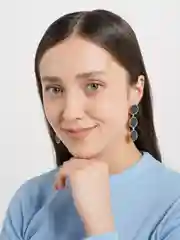Зеленый серьги женские, классические