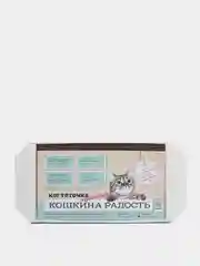 Белый когтеточка-лежанка для кошек  "Кошкина радость" из гофрокартона, напольная,2 размера