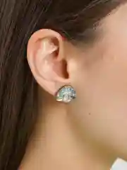 Серьги с фианитом / Серьги круглые