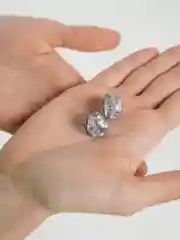 Серьги с фианитом / Серьги круглые