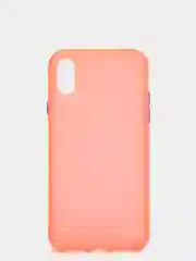 Оранжевый матовый силиконовый чехол iPhone X, XS