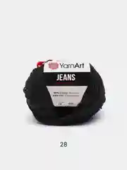 Угольный пряжа YarnArt Jeans, 55% Хлопок, 45% Акрил, 50 г, 160 м  (часть1) Ярн Арт Джинс