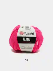 Тёмно-розовый пряжа YarnArt Jeans 55% Хлопок 45% Акрил 50г 160м ( Часть 2) Ярн Арт Джинс