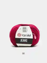 Фуксия пряжа YarnArt Jeans 55% Хлопок 45% Акрил 50г 160м ( Часть 2) Ярн Арт Джинс