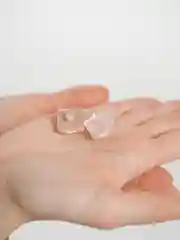 Пудровый серьги женские с кристаллами