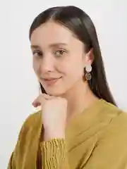 Индиго серьги женские, классические