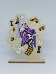 Деревянная 2д фигурка по аниме "Нет игры - нет жизни / No Game No Life"
