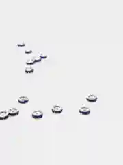 Фиолетовый бусины разделители рондели со стразами