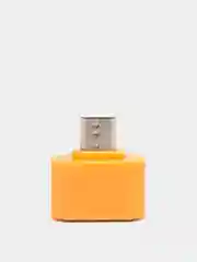 Оранжевый otg-переходник USB (мама) - micro USB (папа)