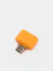 Оранжевый otg-переходник USB (мама) - micro USB (папа)