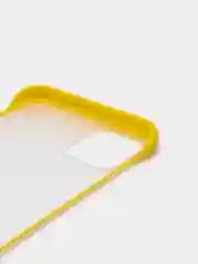 Золотой чехол для Apple iPhone 11 Pro Max, прозрачный с держателем