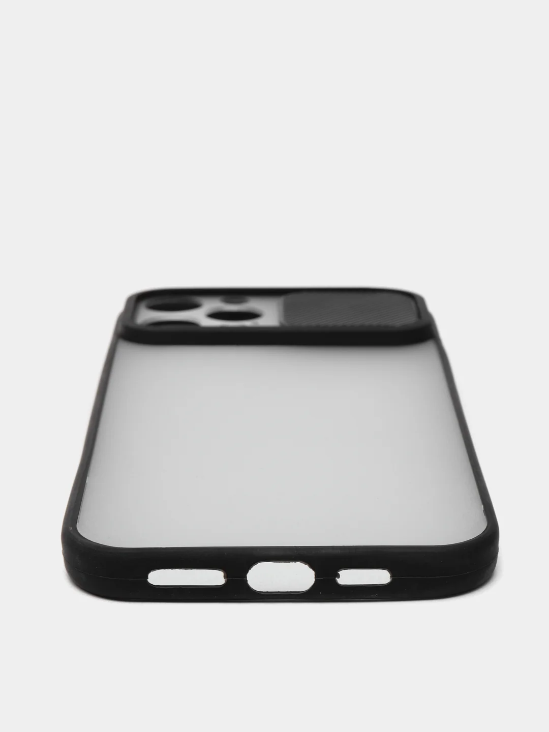 Черный чехол с защитой камеры для iPhone 12 PRO MAX (Матовый Чехол)