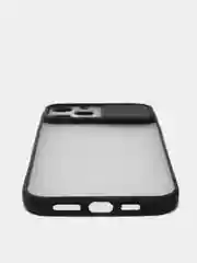 Черный чехол с защитой камеры для iPhone 12  PRO MAX (Матовый Чехол)