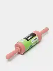 Розовый скалка силиконовая малая, 23 х 4 см
