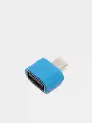 Синий otg-переходник USB (мама) - micro USB (папа)