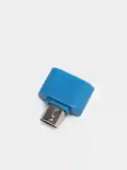 Синий otg-переходник USB (мама) - micro USB (папа)