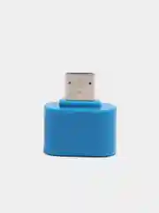 Синий otg-переходник USB (мама) - micro USB (папа)