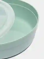 Бирюзовый салатник / миска / контейнер круглая с крышкой IDEA