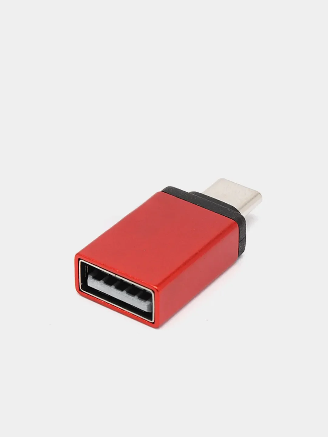 Красный адаптер переходник usb type c на usb otg