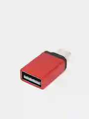 Красный адаптер переходник usb type c на usb otg