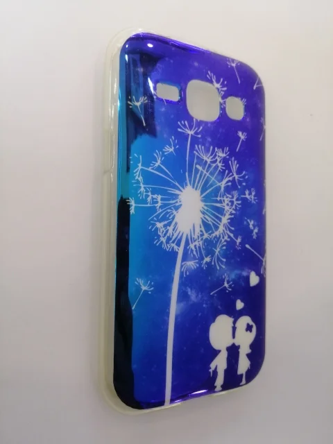 Силиконовый с рисунком чехол Samsung j1 (j100)