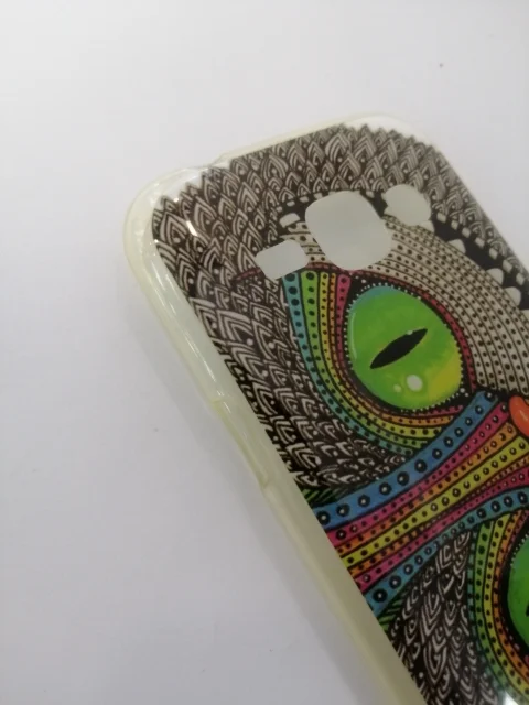 Силиконовый с рисунком чехол Samsung j1 (j100)