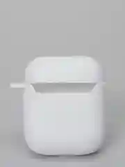 Угольный силиконовый чехол для наушников Apple Airpods 1, 2. с принтом Nike, Nasa (Найк, Наса))