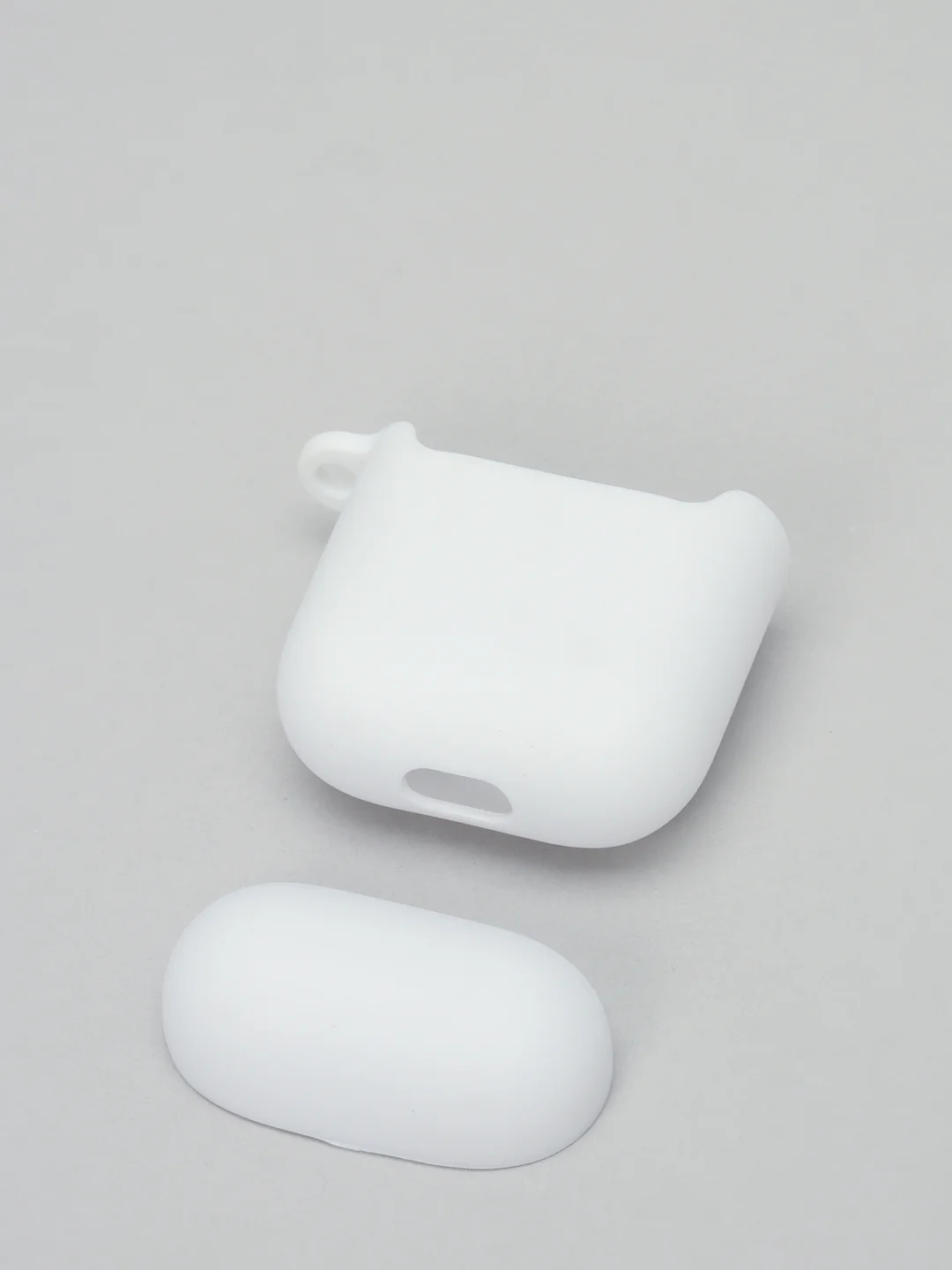 Угольный силиконовый чехол для наушников Apple Airpods 1, 2. с принтом Nike, Nasa (Найк, Наса))