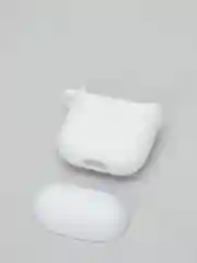 Угольный силиконовый чехол для наушников Apple Airpods 1, 2. с принтом Nike, Nasa (Найк, Наса))