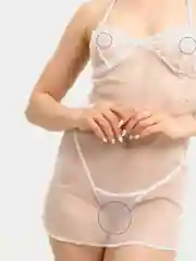 Белый пеньюар эротик с трусиками