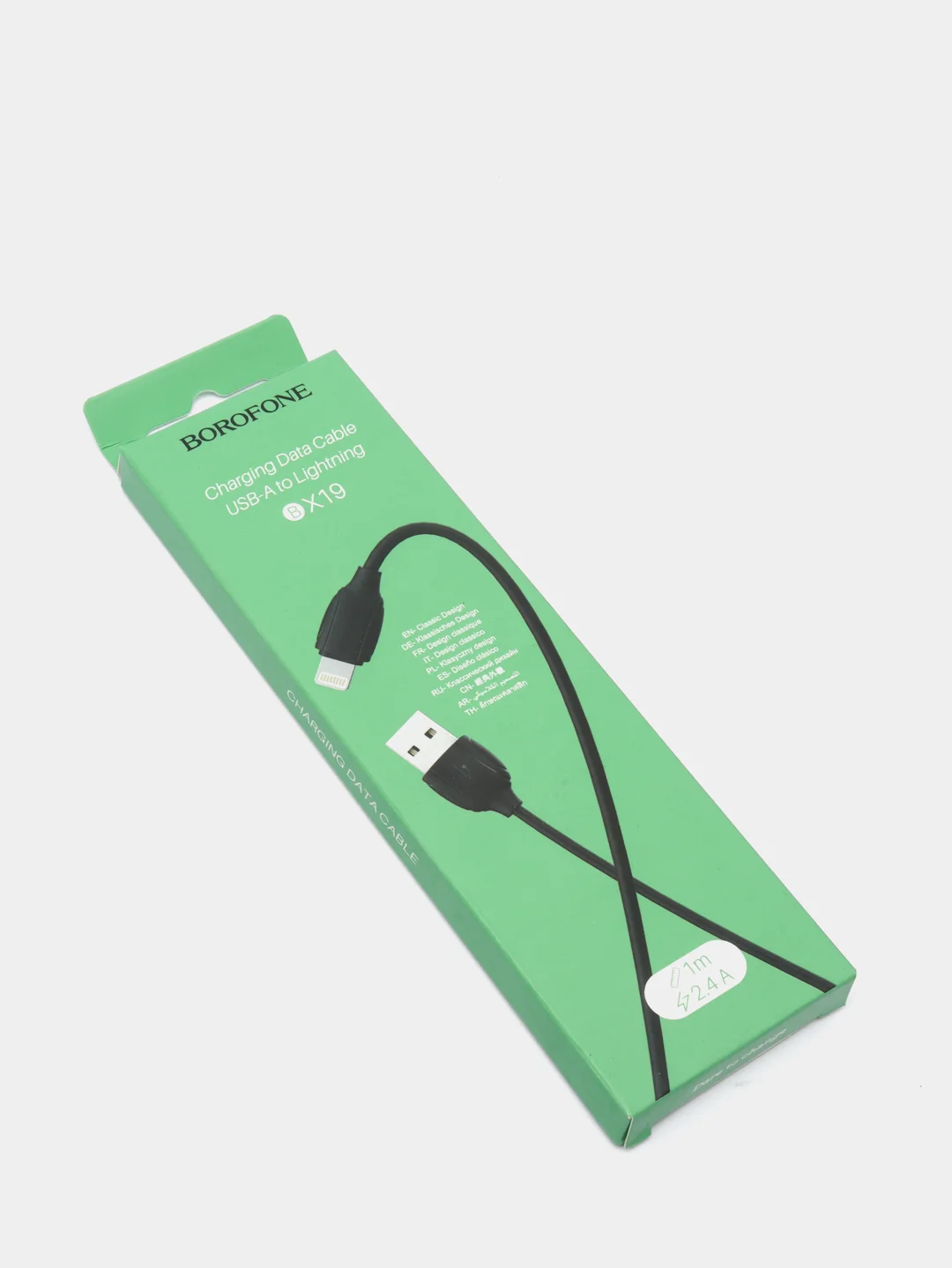 Черный кабель зарядный, зарядка для айфон Iphone Lightning, 1м, черный